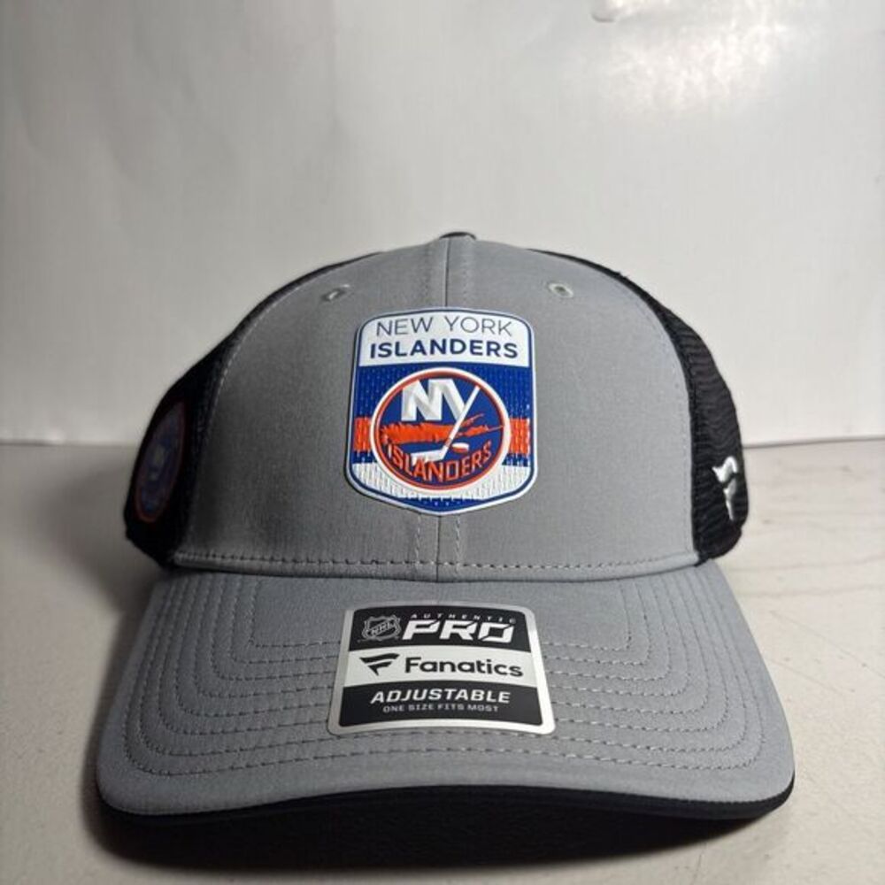 Fanatics Authentic Pro New York Islanders Grey NHL Snapback Hat‎ NEW